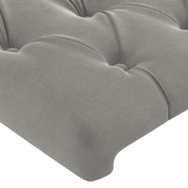 vidaXL Sängar>Sänggavel 90x7x78/88 cm sammet Grå