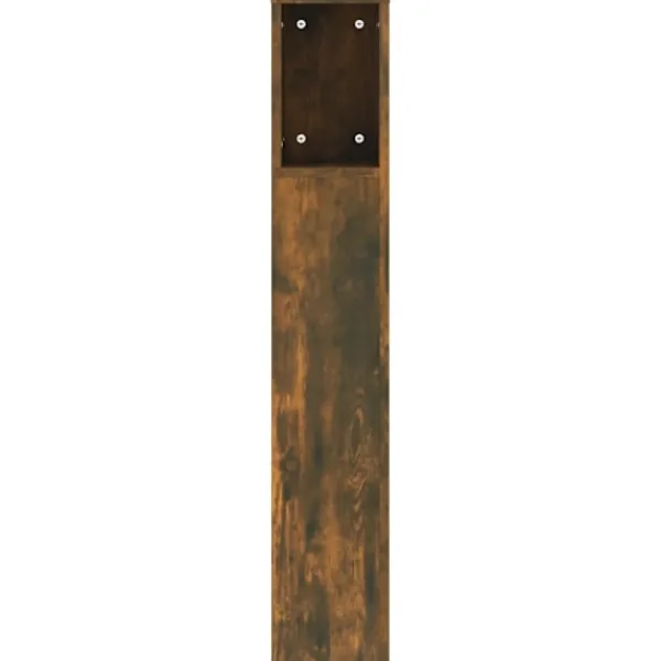 vidaXL Sängar>Sänggavel med förvaring rökfärgad 200x18,5x104,5 cm Brun
