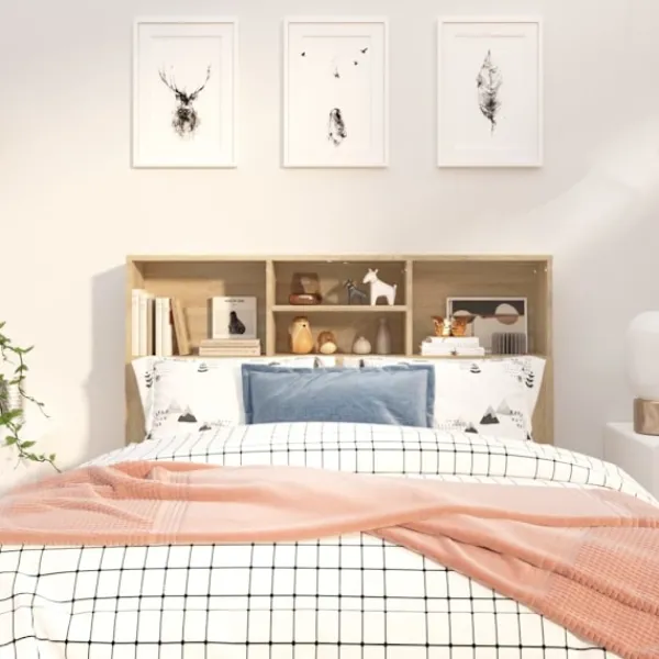 vidaXL Sängar>Sänggavel med förvaring sonoma- 120x19x103,5 cm Brun