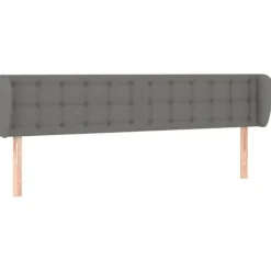 vidaXL Sängar>Sänggavel med kanter 163x16x78/88 cm tyg Grå