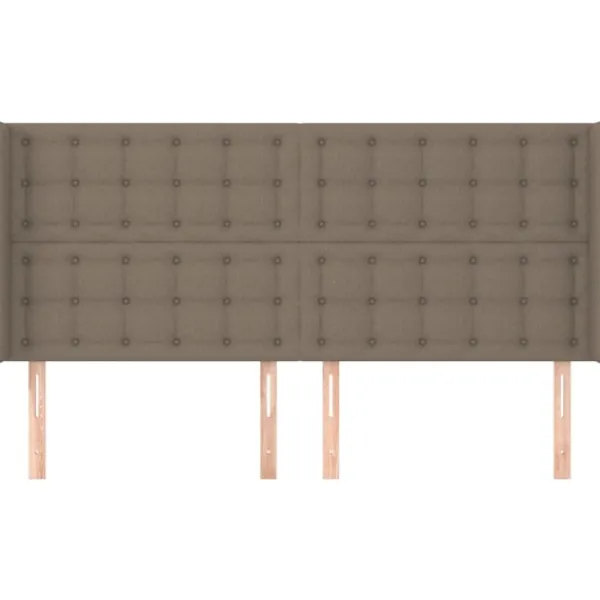 vidaXL Sängar>Sänggavel med kanter taupe 163x16x118/128 cm tyg Taupe