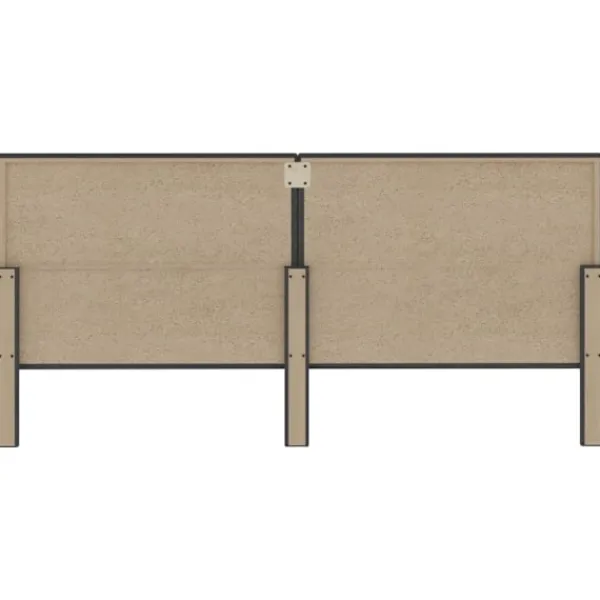 vidaXL Sängar>Sänggavel mörk tyg tuftad 200x200 cm