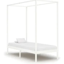 vidaXL Sängar>Sänghimmel utan madrass massivt trä 90x200 cm