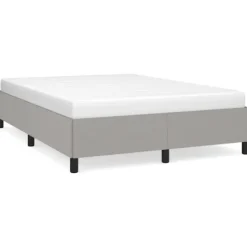 vidaXL Sängar>Sängram ljus 140x190 cm tyg