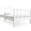 vidaXL Sängar>Sängram massiv furu 90x190 cm vit
