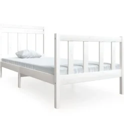 vidaXL Sängar>Sängram massiv furu 90x190 cm vit