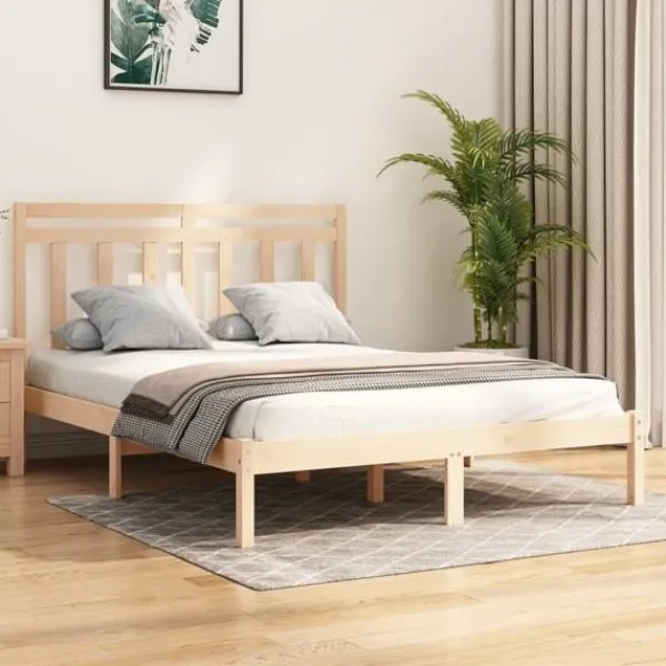 vidaXL Sängar>Sängram massivt trä 150x200 cm