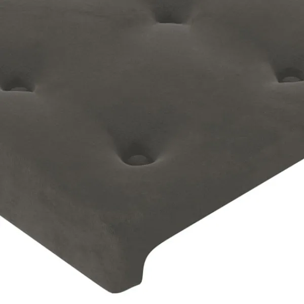 vidaXL Sängar>Sängram med huvudgavel mörk 180x200 cm sammet
