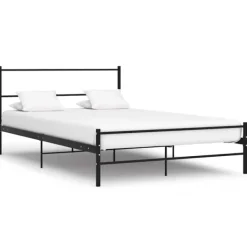 vidaXL Sängar>Sängram med huvudgavel utan madrass 140x200 cm metall