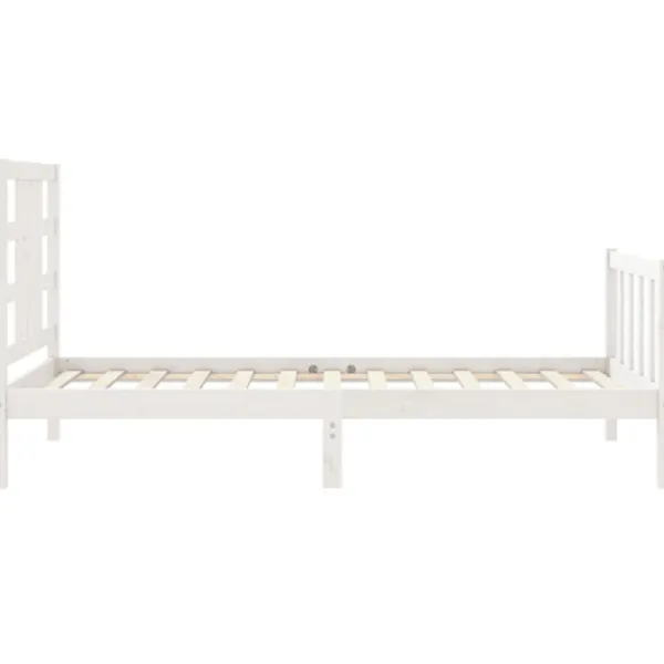 vidaXL Sängar>Sängram med huvudgavel 100x200 cm massivt trä