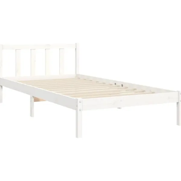 vidaXL Sängar>Sängram med huvudgavel 100x200 cm massivt trä