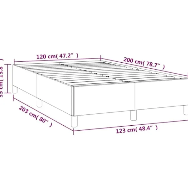 vidaXL Sängar>Sängram 120x200 cm sammet