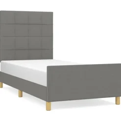 vidaXL Sängar>Sängram utan madrass mörk 90x190 cm tyg