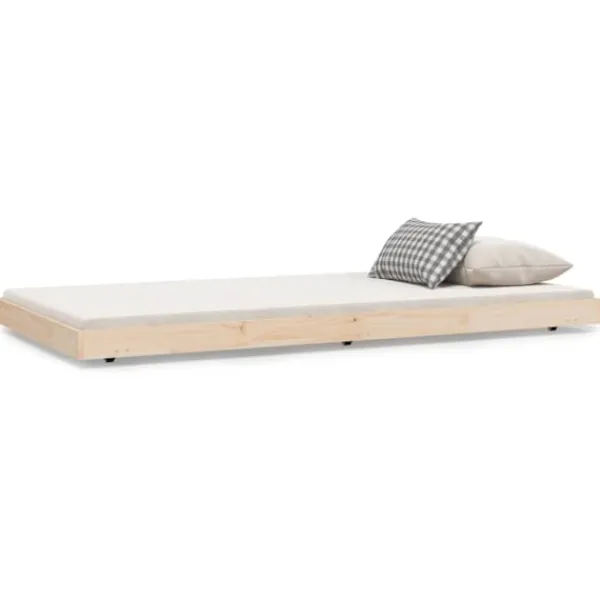 vidaXL Sängar>Sängram utan madrass 90x200 cm massiv furu