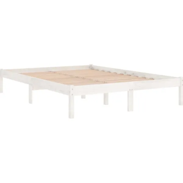 vidaXL Sängar>Sängram massivt trä 135x190 cm