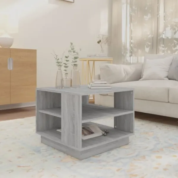 vidaXL Soffbord>Soffbord 2 st sonoma 55x55x43 cm konstruerat trä