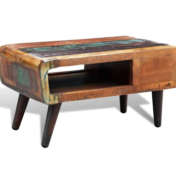vidaXL Soffbord>Soffbord antik stil 90x45x45cm återvunnet trä