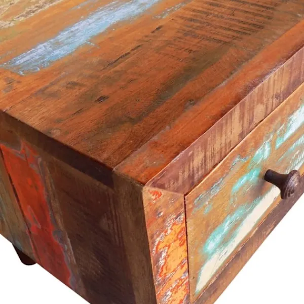 vidaXL Soffbord>Soffbord antik stil 90x45x45cm återvunnet trä