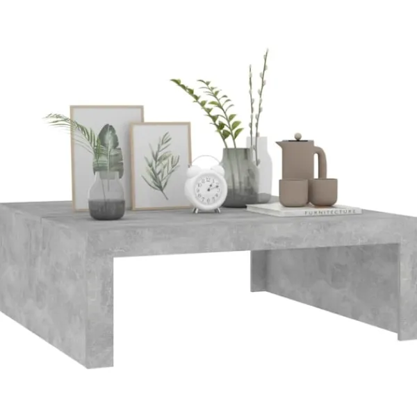 vidaXL Soffbord>Soffbord betong 100x100x35 cm konstruerat trä