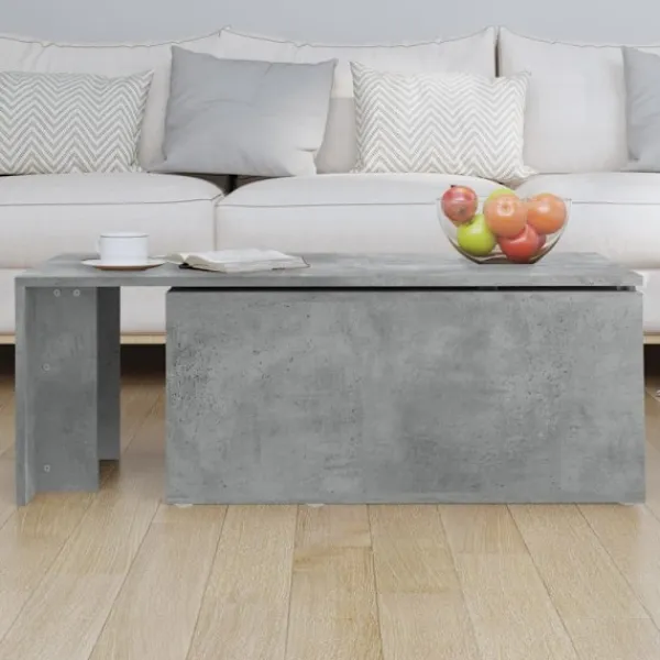 vidaXL Soffbord>Soffbord betong 150x50x35 cm konstruerat trä