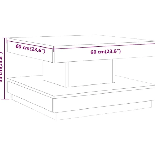 vidaXL Soffbord>Soffbord 60x60x35 cm MDF