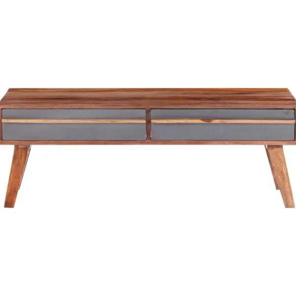 vidaXL Soffbord>Soffbord 110x50x40 cm massivt sheshamträ