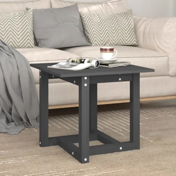 vidaXL Soffbord>Soffbord 50x50x45 cm massiv furu