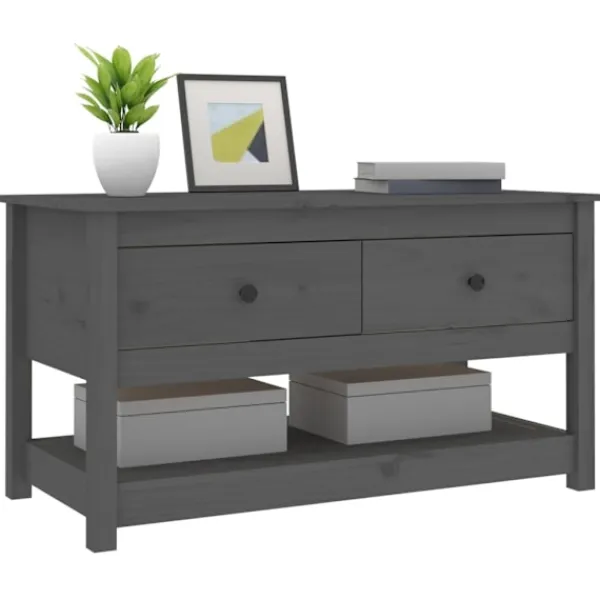 vidaXL Soffbord>Soffbord 102x49x55 cm massiv furu