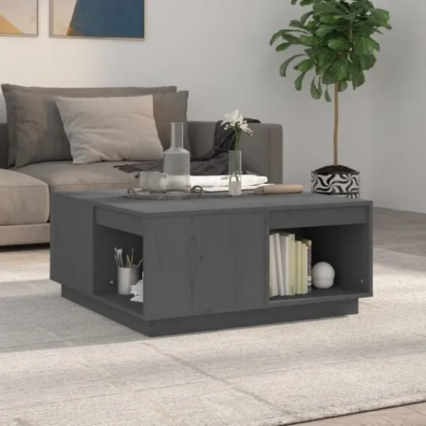 vidaXL Soffbord>Soffbord 80x81x36,5 cm massivt furu