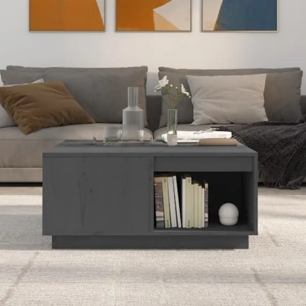 vidaXL Soffbord>Soffbord 80x81x36,5 cm massivt furu