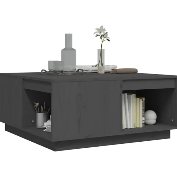 vidaXL Soffbord>Soffbord 80x81x36,5 cm massivt furu