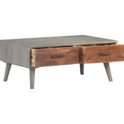 vidaXL Soffbord>Soffbord 100x60x40 cm massivt grovt mangoträ