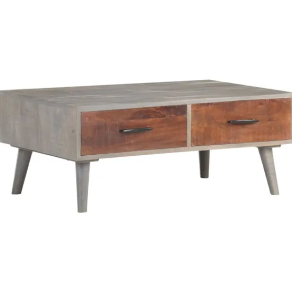 vidaXL Soffbord>Soffbord 100x60x40 cm massivt grovt mangoträ