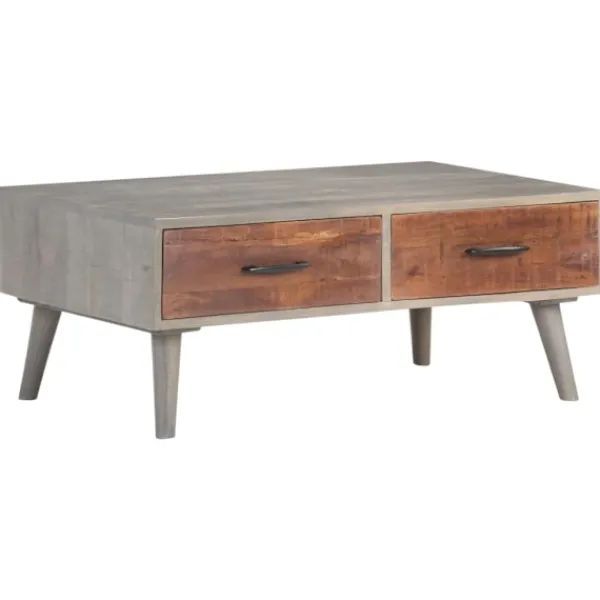 vidaXL Soffbord>Soffbord 100x60x40 cm massivt grovt mangoträ