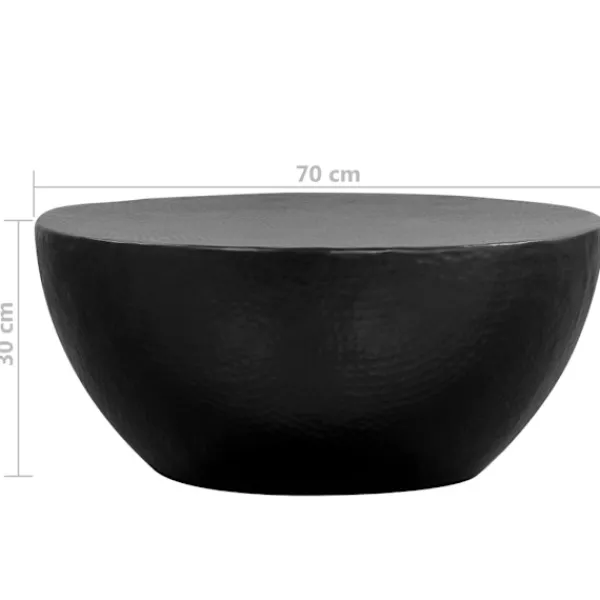 vidaXL Soffbord>Soffbord hamrad aluminium 70x30 cm
