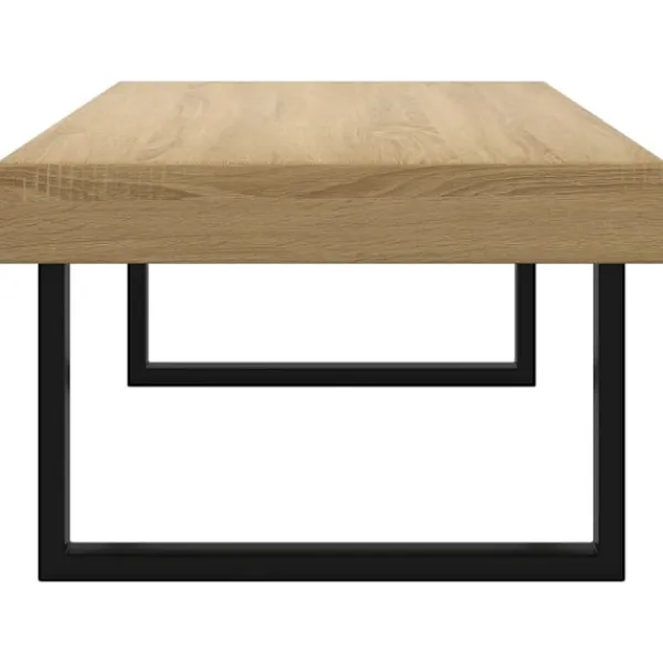 vidaXL Soffbord>Soffbord ljus och svart 120x60x40 cm MDF och järn