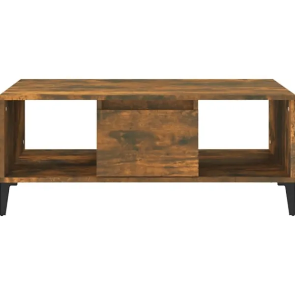 vidaXL Soffbord>Soffbord rökfärgad ek 90x50x36,5 cm konstruerat trä
