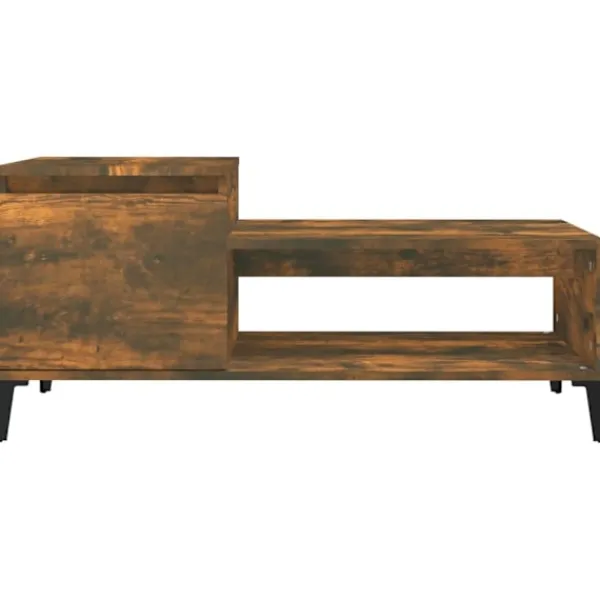 vidaXL Soffbord>Soffbord rökfärgad ek 100x50x45 cm konstruerat trä