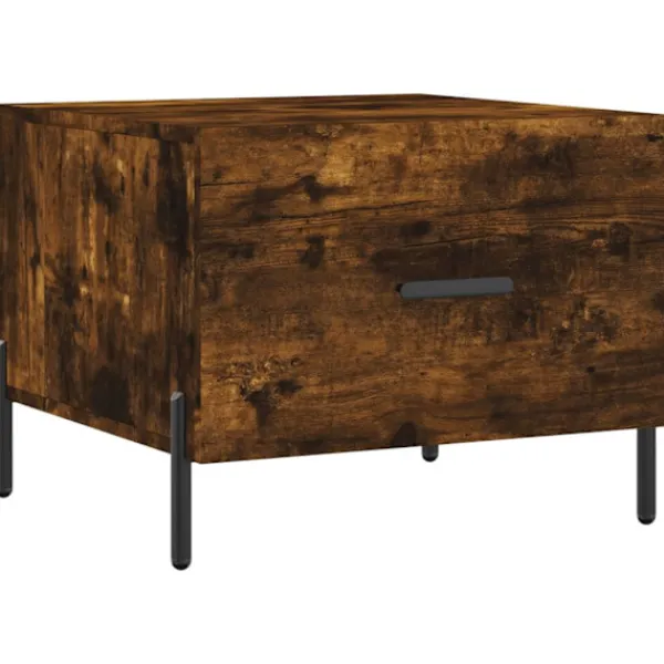 vidaXL Soffbord>Soffbord rökfärgad ek 50x50x40 cm konstruerat trä