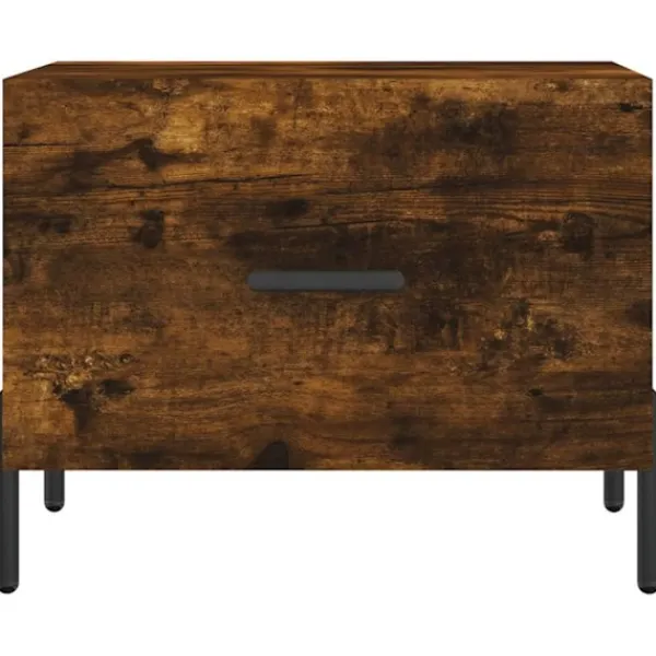 vidaXL Soffbord>Soffbord rökfärgad ek 50x50x40 cm konstruerat trä