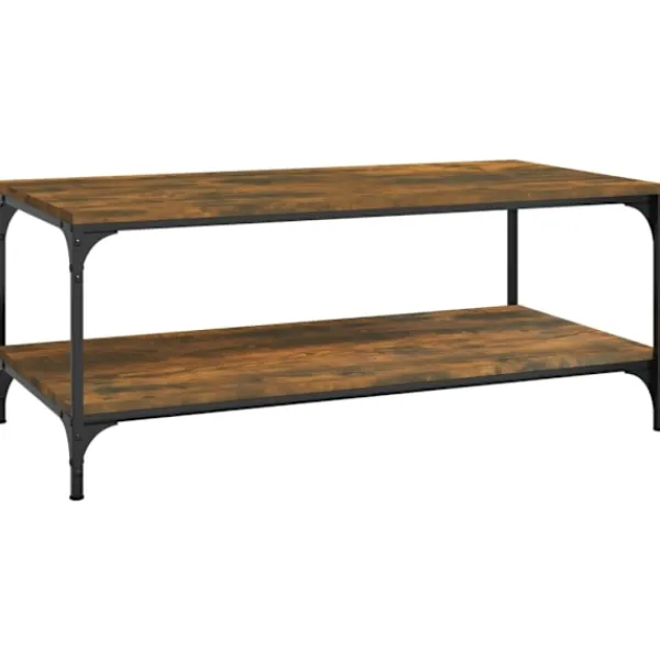 vidaXL Soffbord>Soffbord rökfärgad ek 100x50x40 cm konstruerat trä