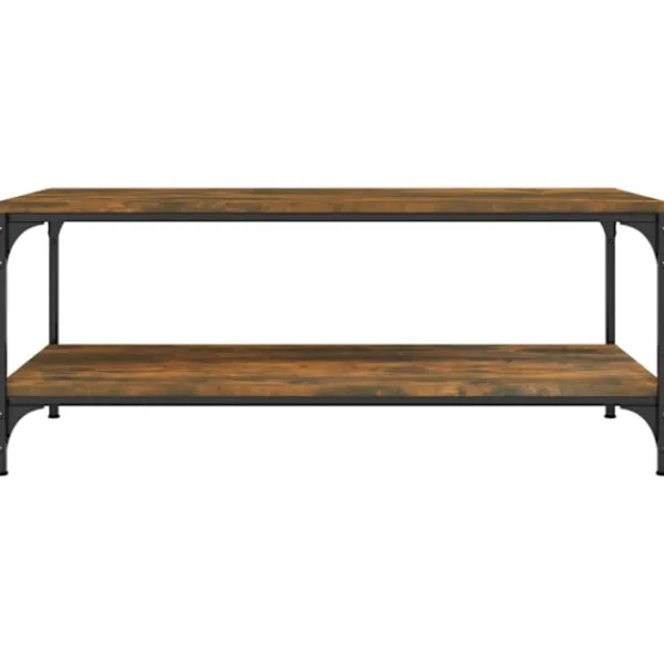 vidaXL Soffbord>Soffbord rökfärgad ek 100x50x40 cm konstruerat trä