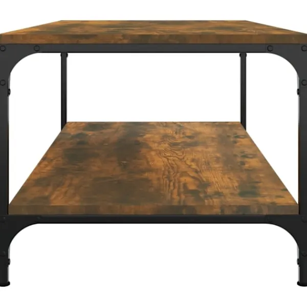vidaXL Soffbord>Soffbord rökfärgad ek 100x50x40 cm konstruerat trä