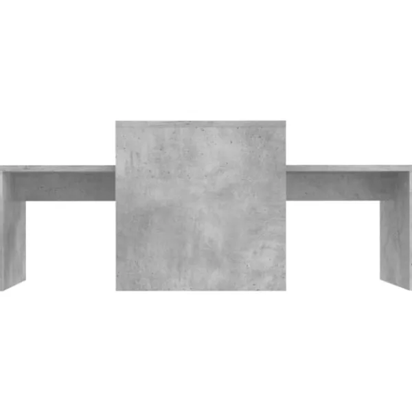 vidaXL Soffbord>Soffbord set betong 100x48x40 cm konstruerat trä