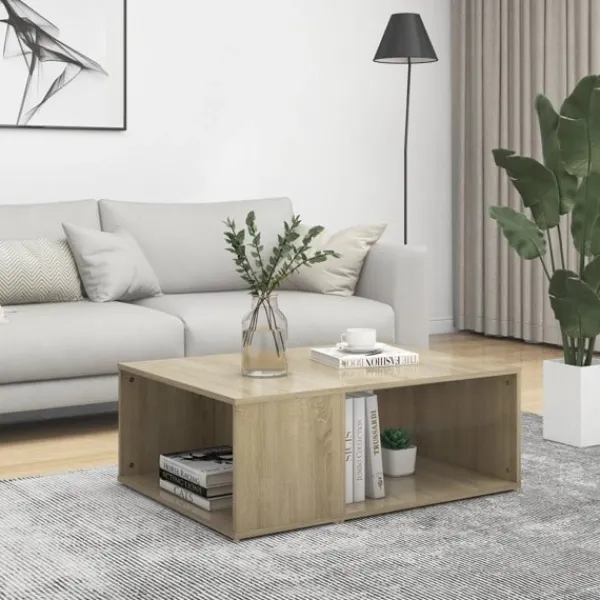vidaXL Soffbord>Soffbord sonoma-ek 90x67x33 cm konstruerat trä