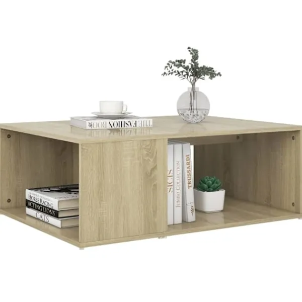 vidaXL Soffbord>Soffbord sonoma-ek 90x67x33 cm konstruerat trä