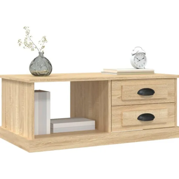 vidaXL Soffbord>Soffbord sonoma-ek 90x50x35 cm konstruerat trä