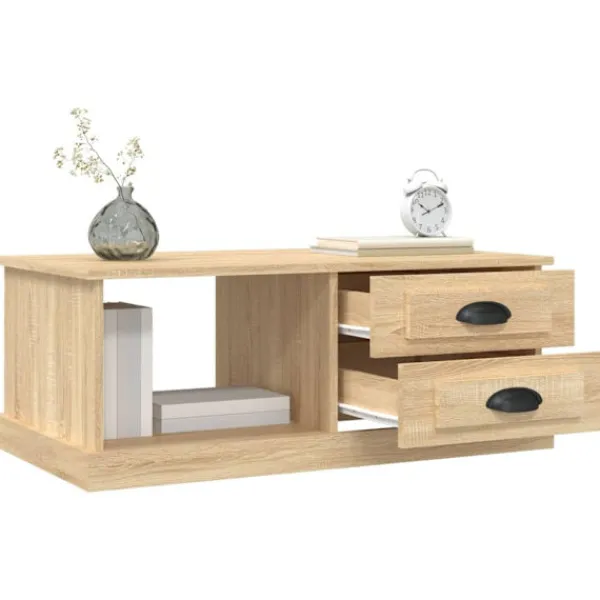 vidaXL Soffbord>Soffbord sonoma-ek 90x50x35 cm konstruerat trä