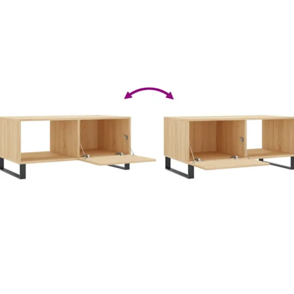 vidaXL Soffbord>Soffbord sonoma-ek 90x50x40 cm konstruerat trä