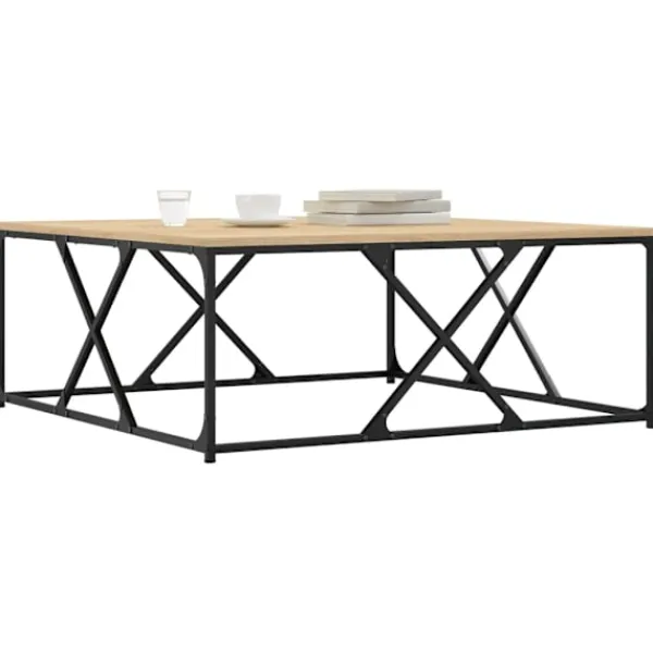 vidaXL Soffbord>Soffbord sonoma-ek 100x100x40 cm konstruerat trä